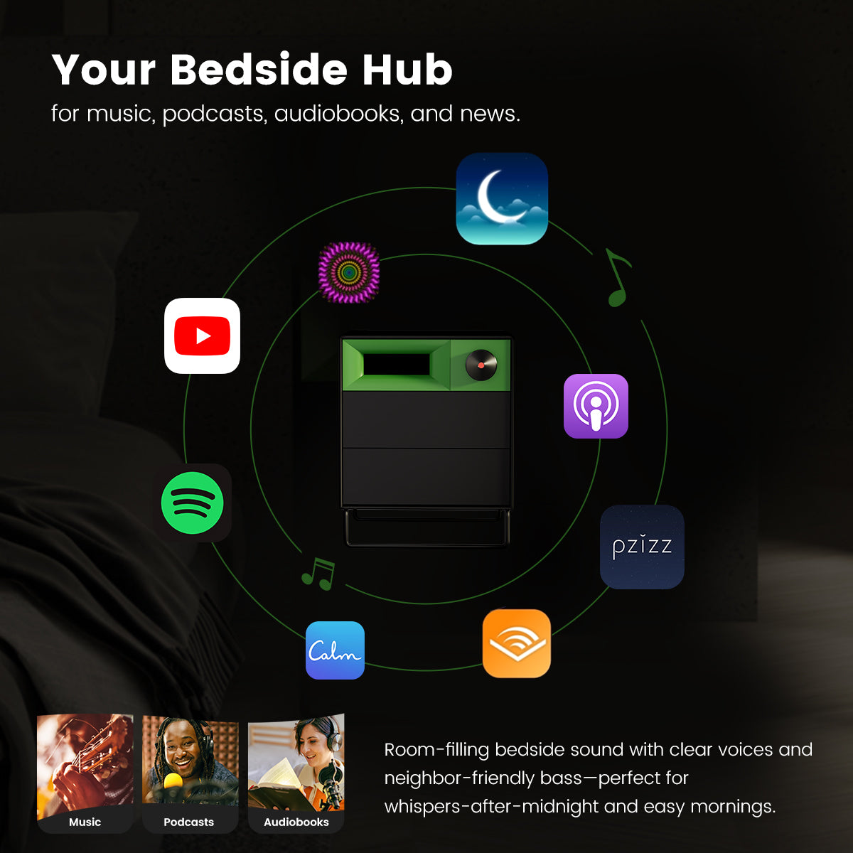 MorningBlues Cabinet S1 Stereo Nightstand Speaker