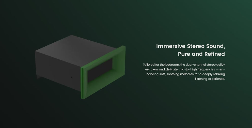نظام 2.1 قناة: 20 وات × 2 متوسط الجهير + 10 وات × 1 مكبر صوت عالي التردد، استجابة 50–20 كيلو هرتز، نسبة إشارة إلى ضوضاء 95 ديسيبل - كبيرة عندما تريدها، وحساسة عندما تحتاج إليها.