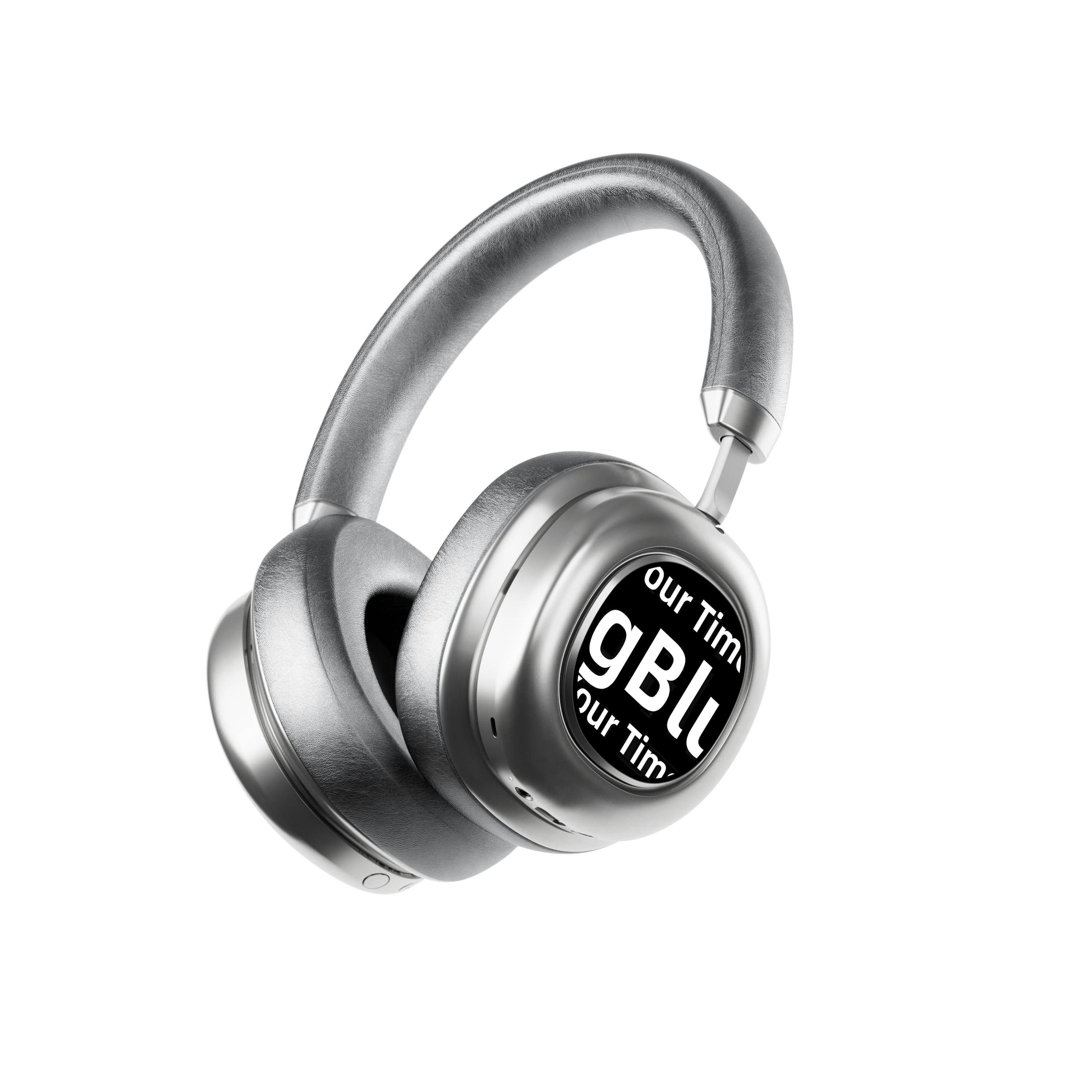 Sleek MorningBlues Headphones VWS X1 with cushioned ear cups and modern silver design isolated on white background