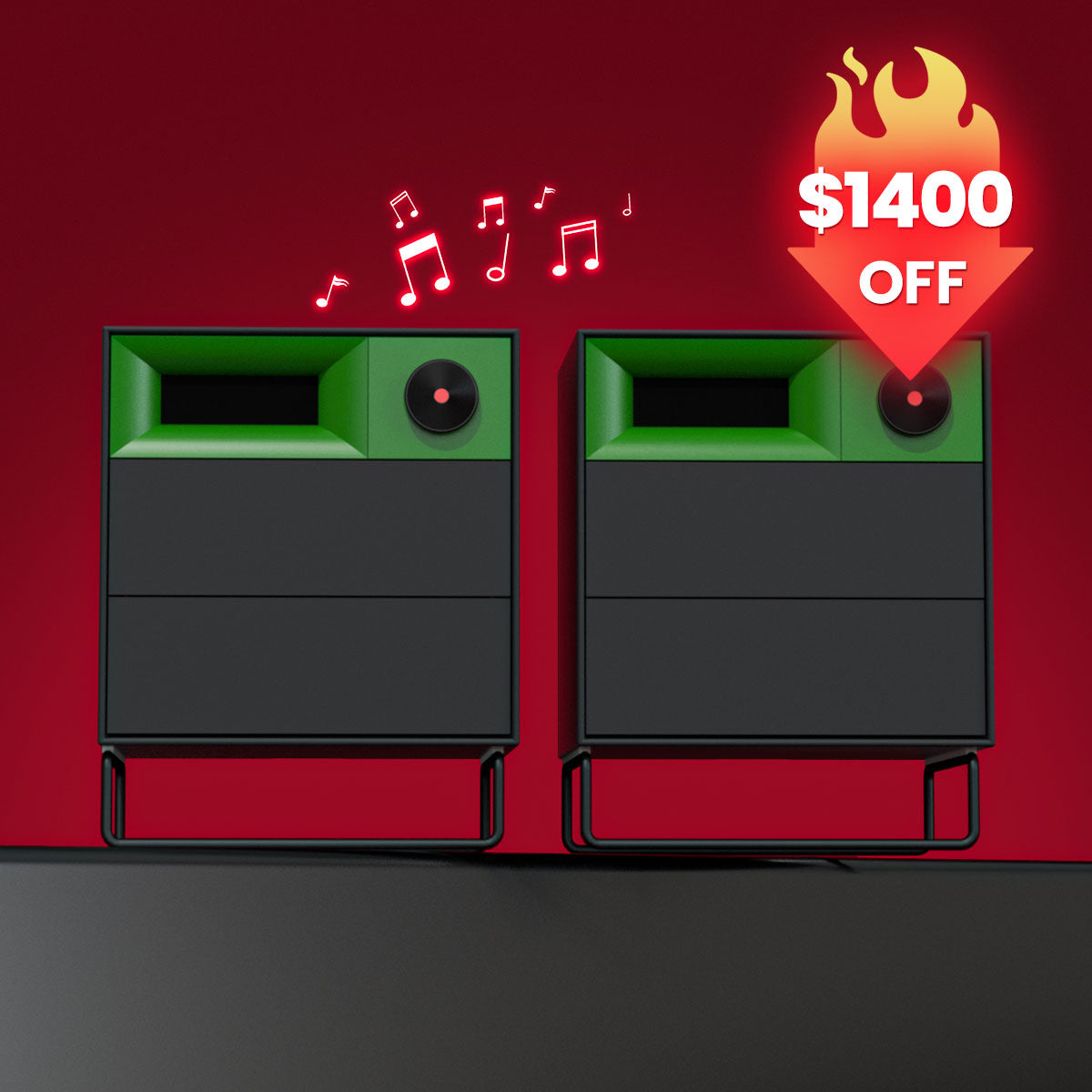 MorningBlues Cabinet S1 Stereo Nightstand Speaker