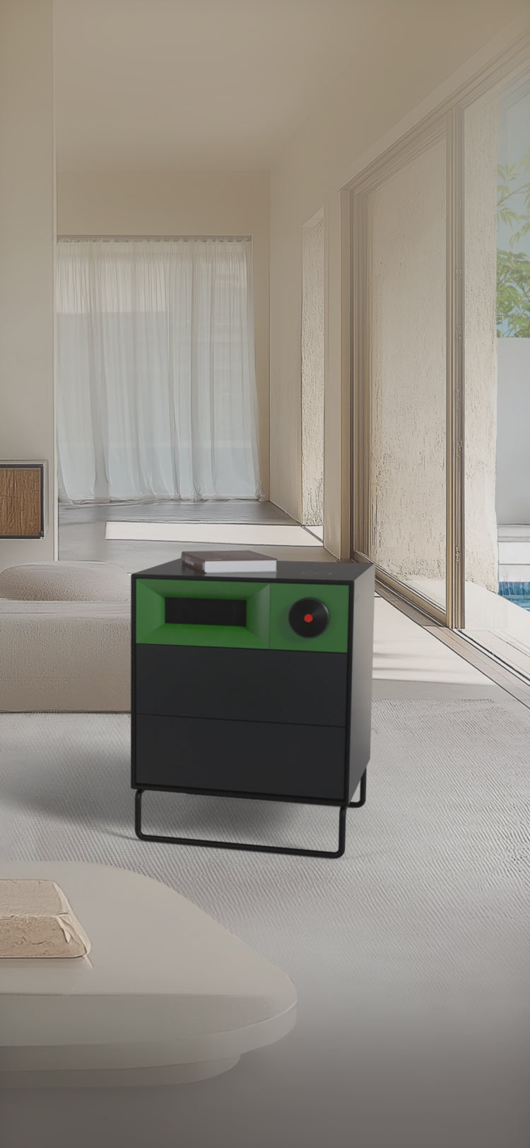 Calm, modern, made for the bedroom.
